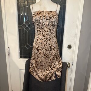 Leopard Print Spaghetti Strap Dress